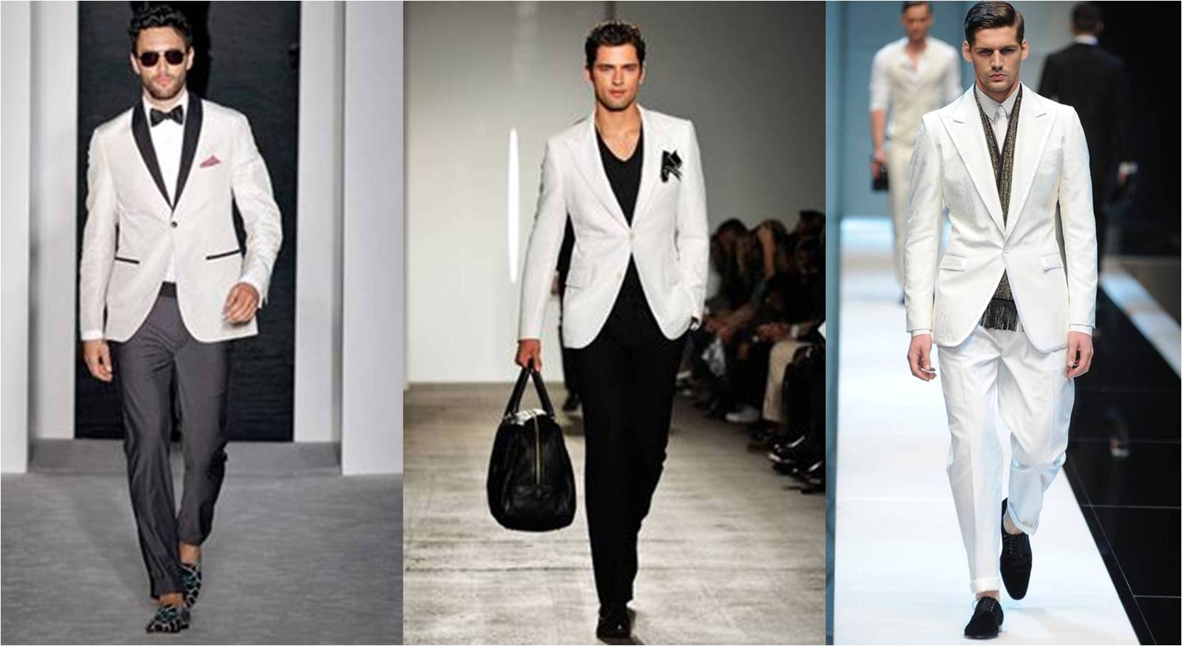 black and white attire for men