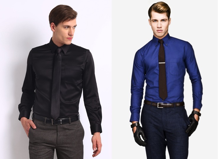 tie color for dark blue shirt