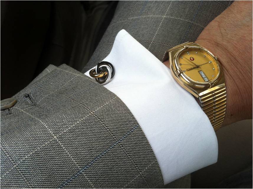 french cuffs with a suit