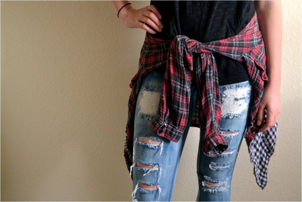 fancy ripped jeans